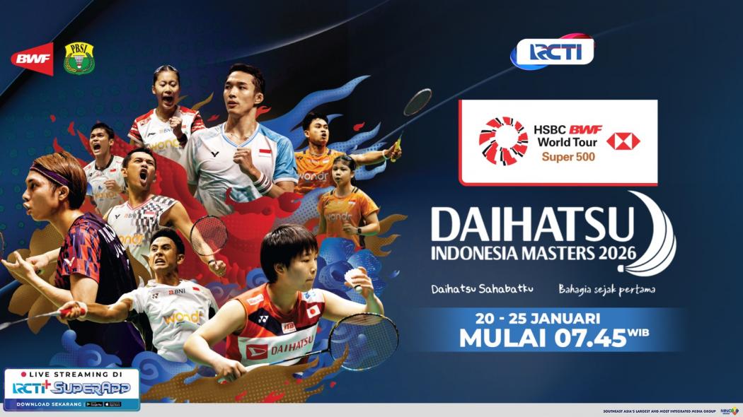 Jadwal Siaran Langsung Indonesia Masters 2026, Live di RCTI!