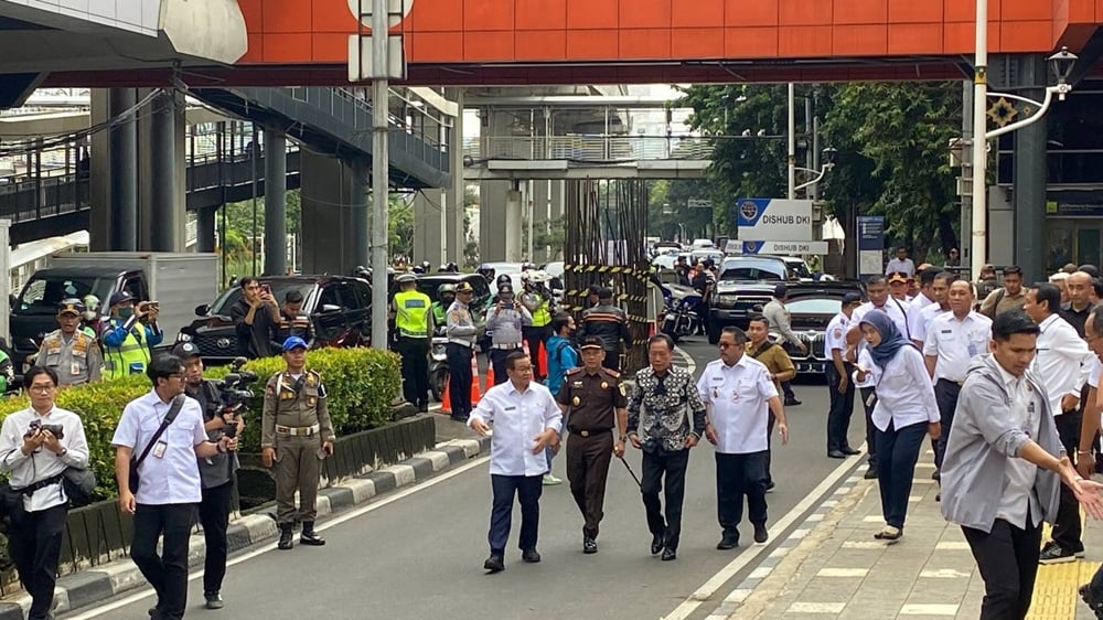 Tiang Monorel di Rasuna Said Jaksel Resmi Dibongkar, Disaksikan Pramono dan Sutiyoso