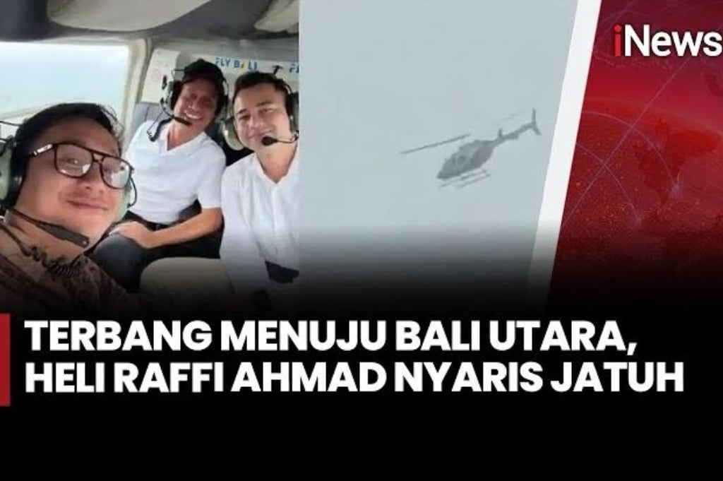 Terekam Video! Momen Mendebarkan Helikopter Bawa Raffi Ahmad Oleng di Bali
