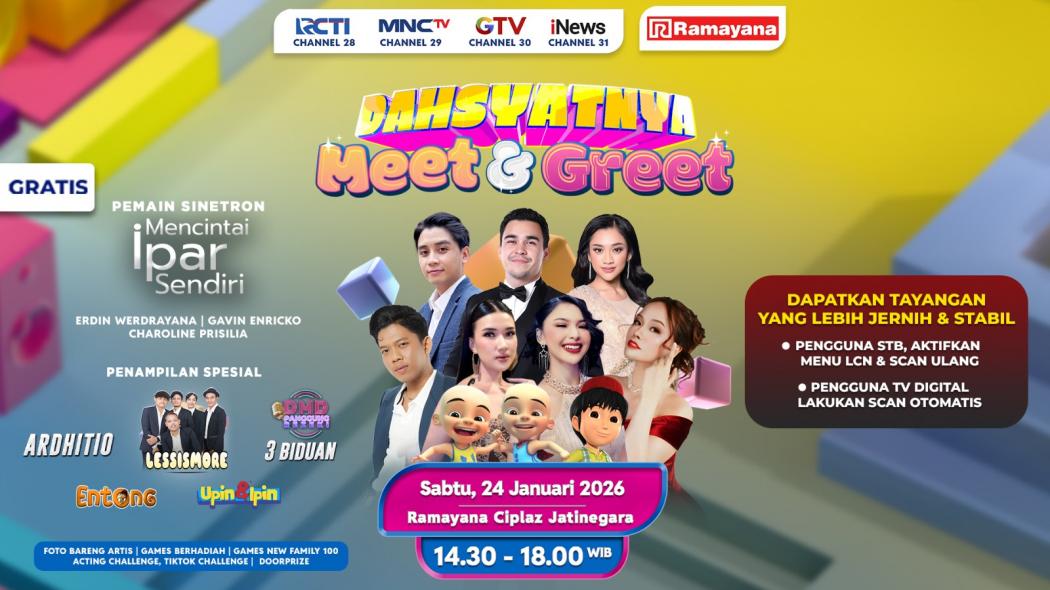 Pemain Sinetron Mencintai Ipar Sendiri Akan Datang di Dahsyatnya Meet and Greet di Jatinegara