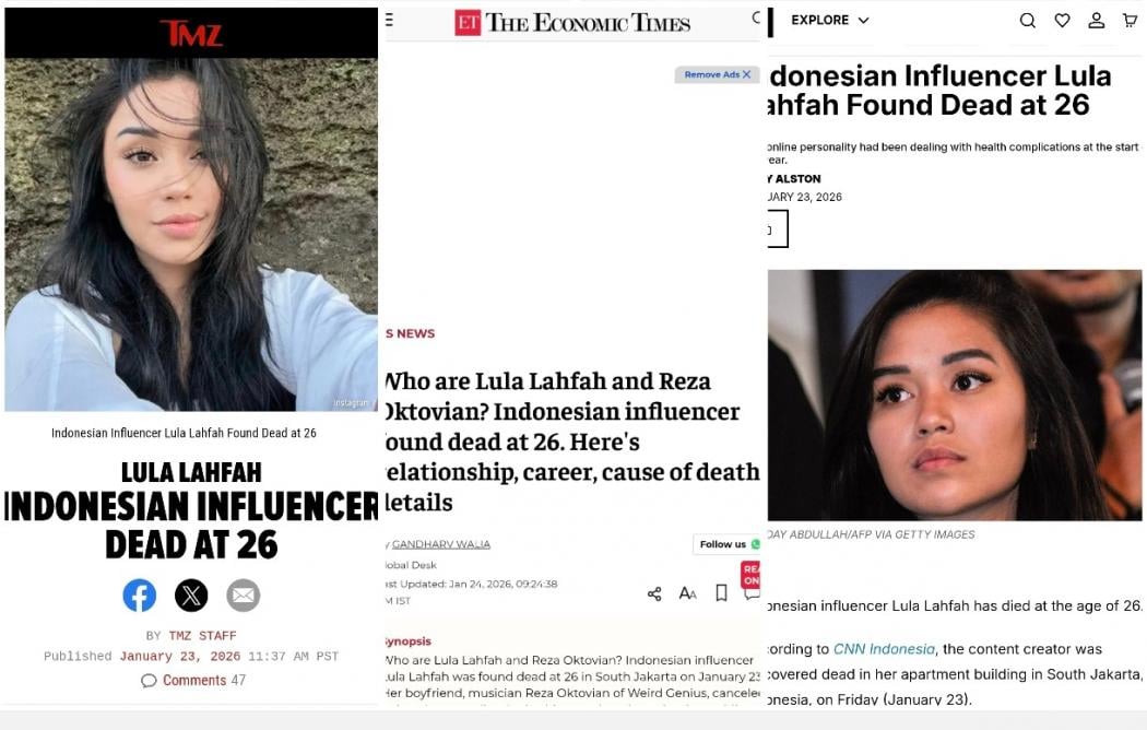 Lula Lahfah Meninggal Jadi Sorotan Dunia, Banyak Media Asing Memberitakan