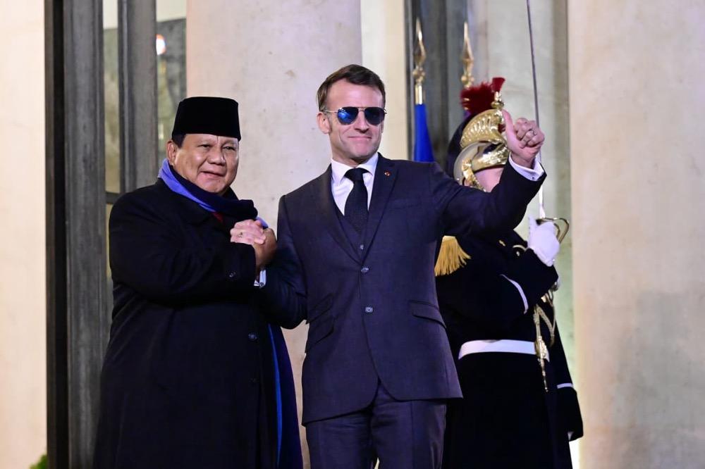 Momen Macron Gunakan Bahasa Indonesia saat Sambut Prabowo di Prancis