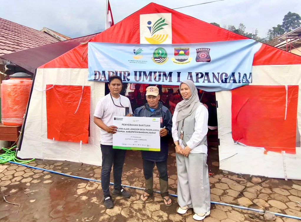 Pegadaian Kanwil X Jabar Salurkan Bantuan untuk Warga Terdampak Longsor di Cisarua