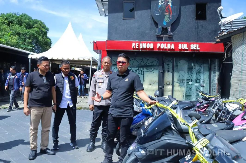 Polda Sulsel Tangkap 4 Tersangka Curanmor, 35 Motor Curian Diamankan