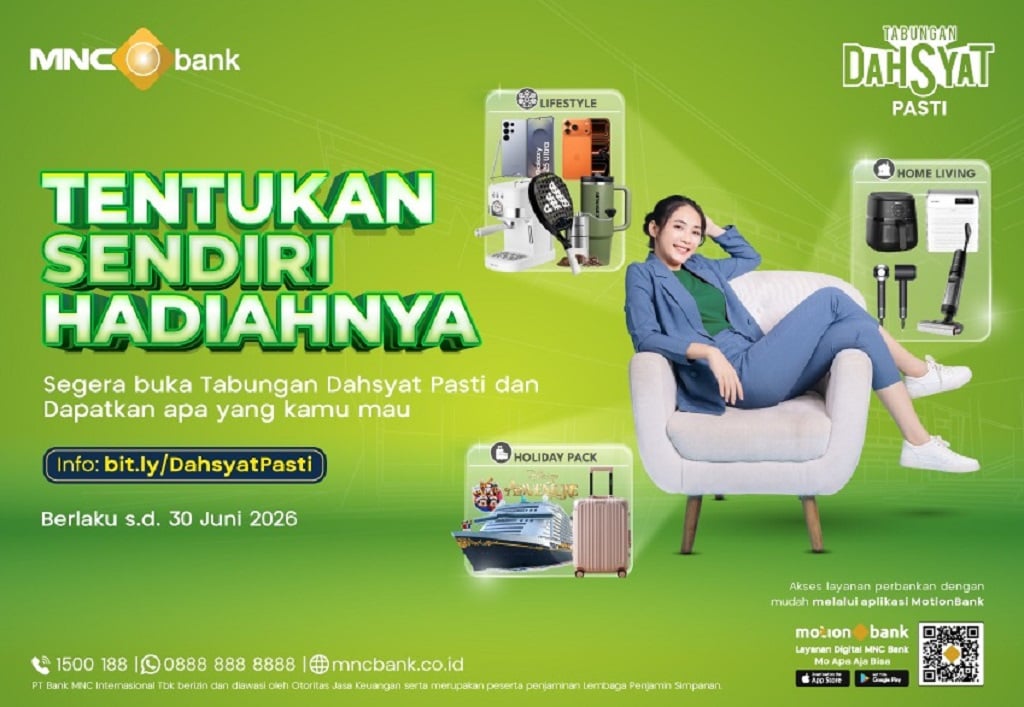 Tabungan Dahsyat Pasti MNC Bank, Nabung Rutin Bisa Pilih Hadiah Idaman