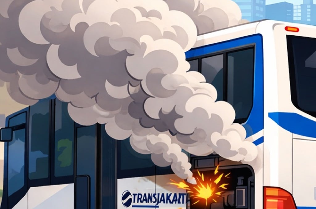 Kronologi Bus Transjakarta Keluar Asap di Halte Pancoran, Bikin Penumpang Panik