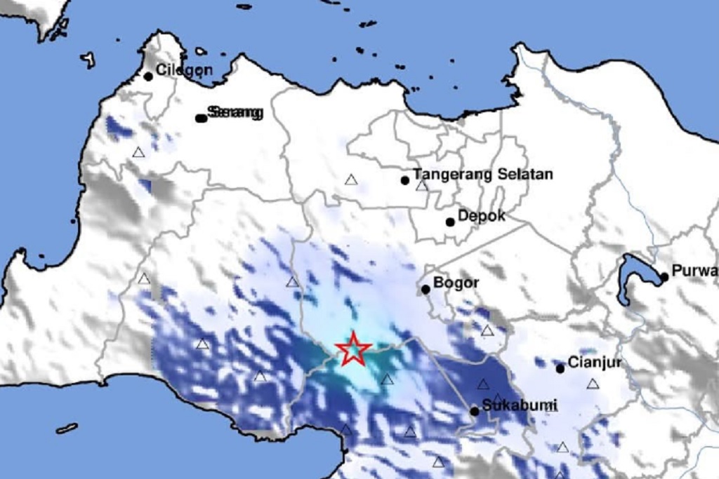 Gempa Hari Ini M 3,2 Guncang Sukabumi, Berpusat di Darat