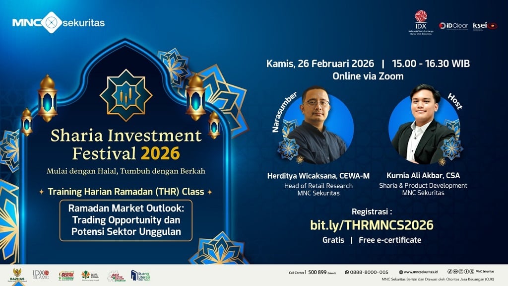 Ikuti Webinar Gratis MNC Sharia Investment Festival 2026, Ramadan Market Outlook: Trading Opportunity dan Potensi Sektor Unggulan