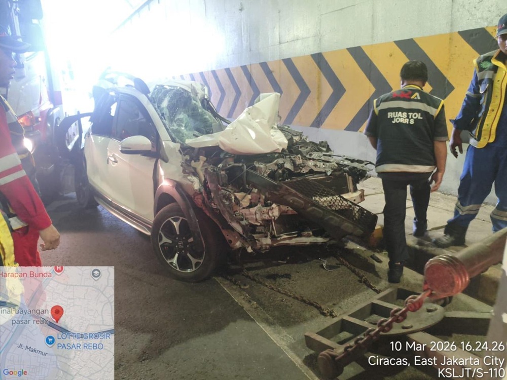 7 Kendaraan Terlibat Kecelakaan Beruntun di Tol JORR, Dua Orang Terluka