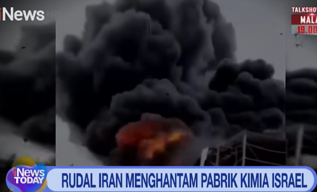 Iran Bombardir Tel Aviv dan Yerusalem, Pabrik Kimia Terbesar Israel Terbakar Hebat