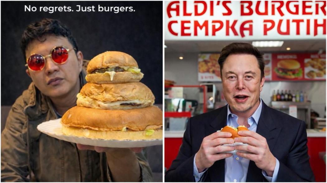 Terlalu Random! Aldi Taher Ajak Elon Musk Makan Aldi's Burger Cempaka Putih