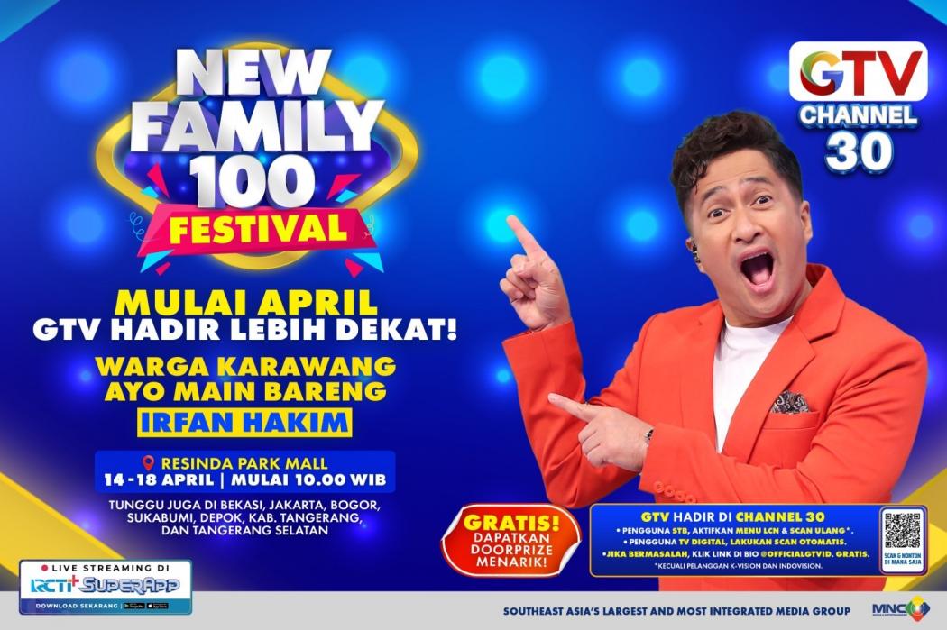 Warga Karawang Merapat! GTV Persembahkan New Family 100 Festival Bareng Irfan Hakim