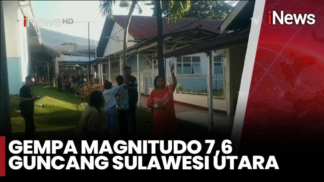 Detik-Detik Gempa M7,6 Guncang Bitung, Warga Panik Berhamburan