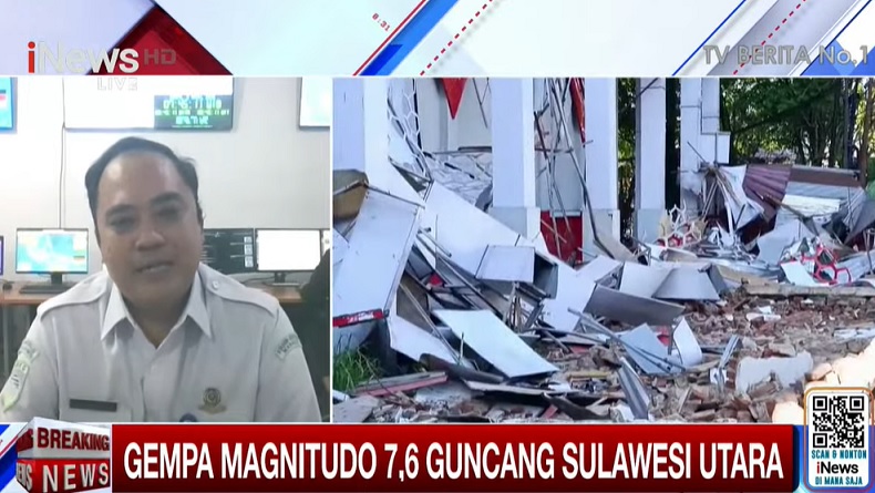 Gempa Besar Guncang Sulut, Pemilik Kantin Gedung KONI Manado Tewas Tertimpa Reruntuhan