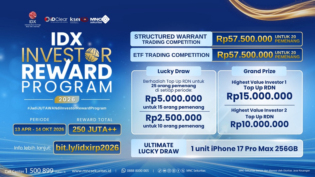 Ikuti Investor Reward Program 2026 Berhadiah Total Lebih dari Rp250 Juta!