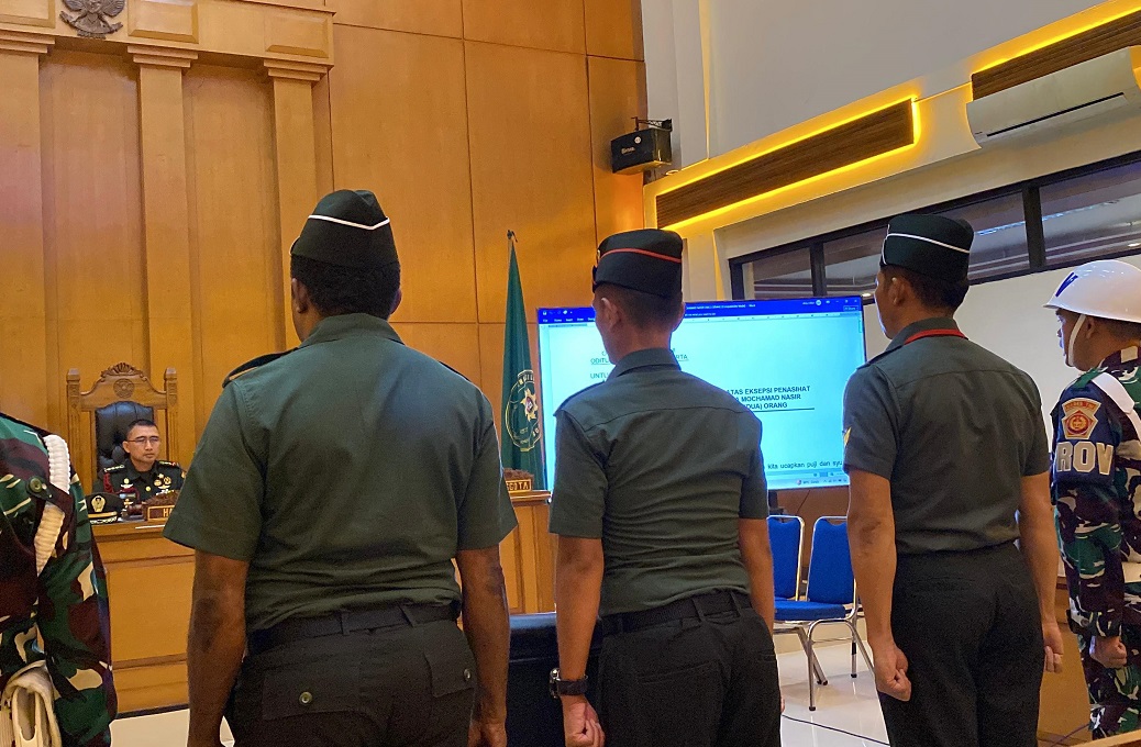 Eksepsi 3 Prajurit TNI Kasus Pembunuhan Kacab Bank BUMN Ditolak, Sidang Lanjut Pembuktian