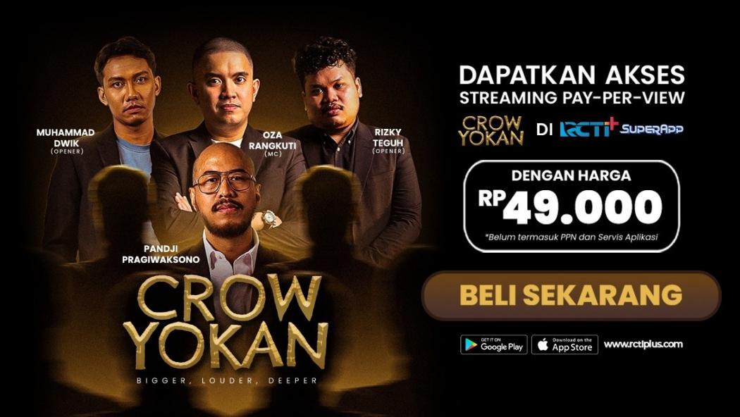 Crowyokan by Pandji Pragiwaksono Kini Bisa Ditonton Lewat Live Streaming di RCTI+