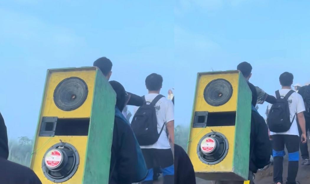Viral Pendaki Gunung Bawa Sound System Besar, Netizen Protes: Emang Boleh?