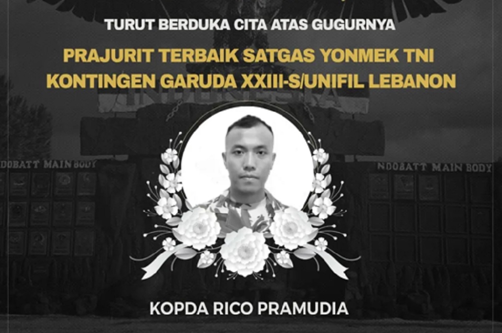 Panglima TNI Naikkan Pangkat Rico Pramudia Jadi Kopda, Prajurit yang Gugur di Lebanon