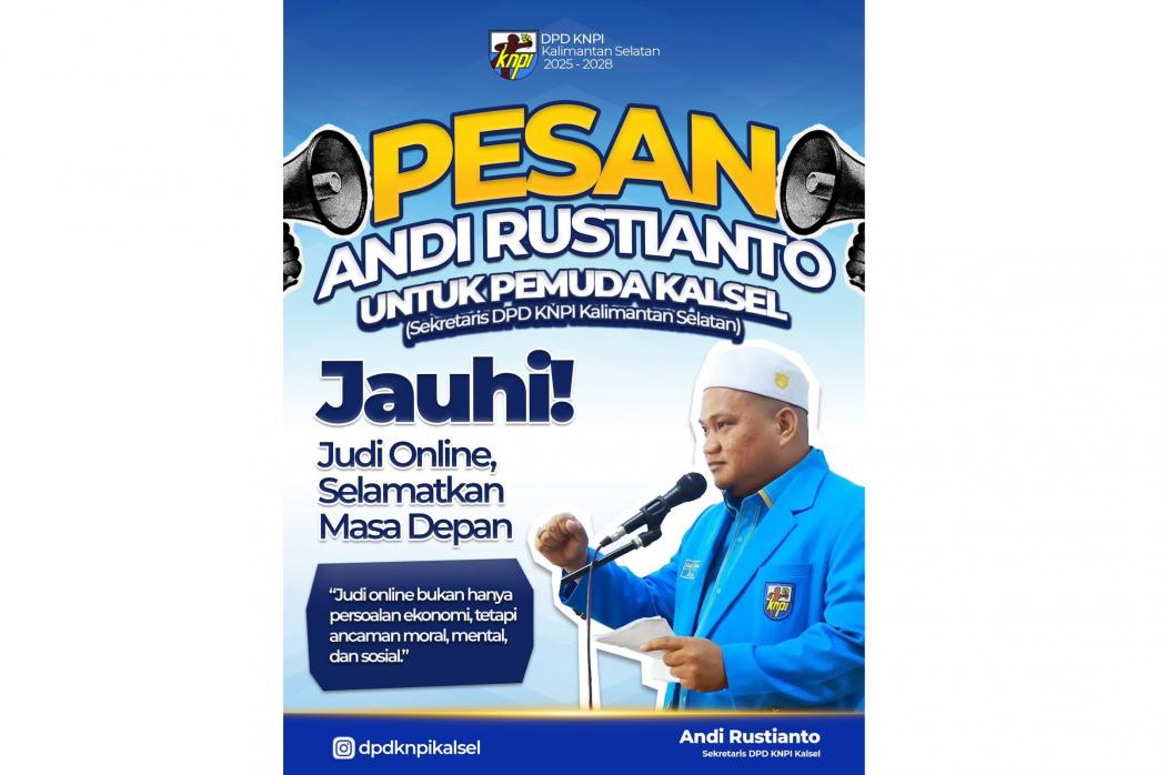 Sekjen KNPI Kalsel Andi Rustianto Imbau Pemuda Jauhi Judi Online