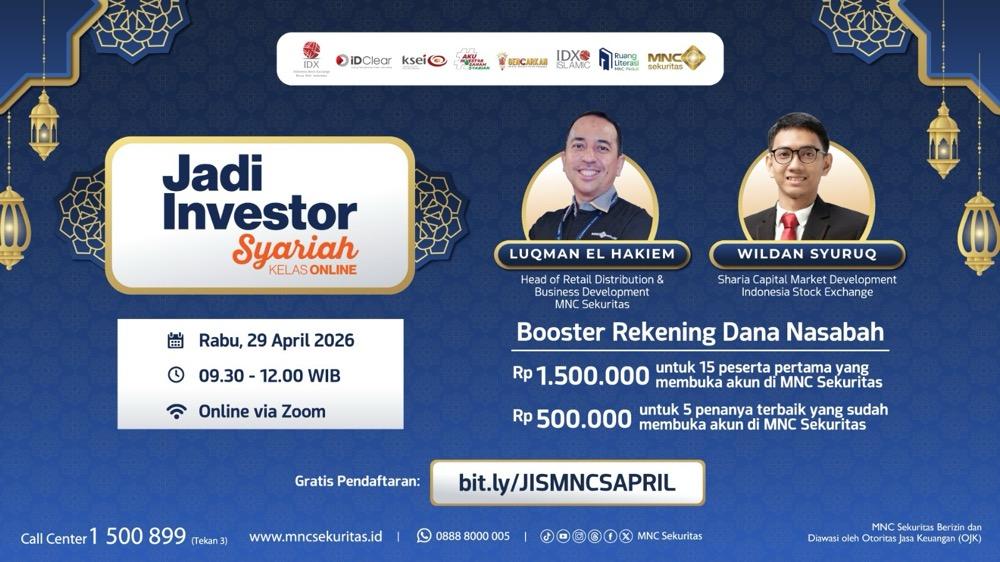 Jangan Ketinggalan! H-2 Webinar ‘Jadi Investor Syariah’, Amankan Slot Anda!