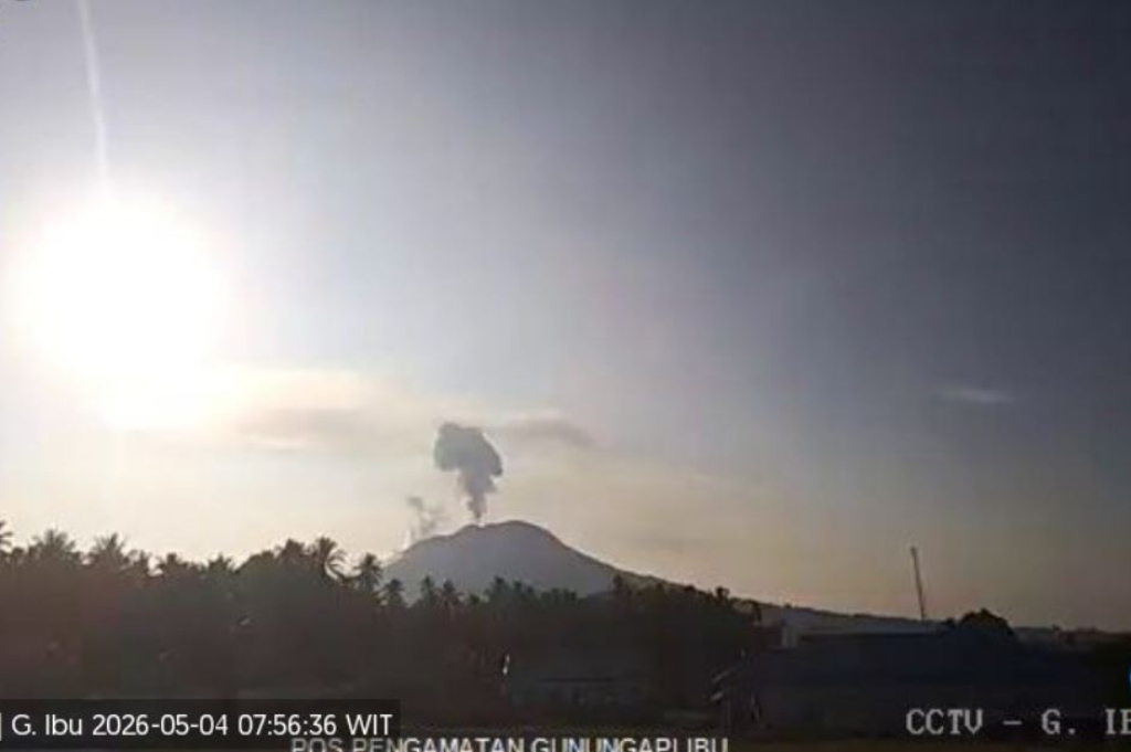 Gunung Ibu Meletus Hari Ini, Kolom Abu Capai 800 Meter