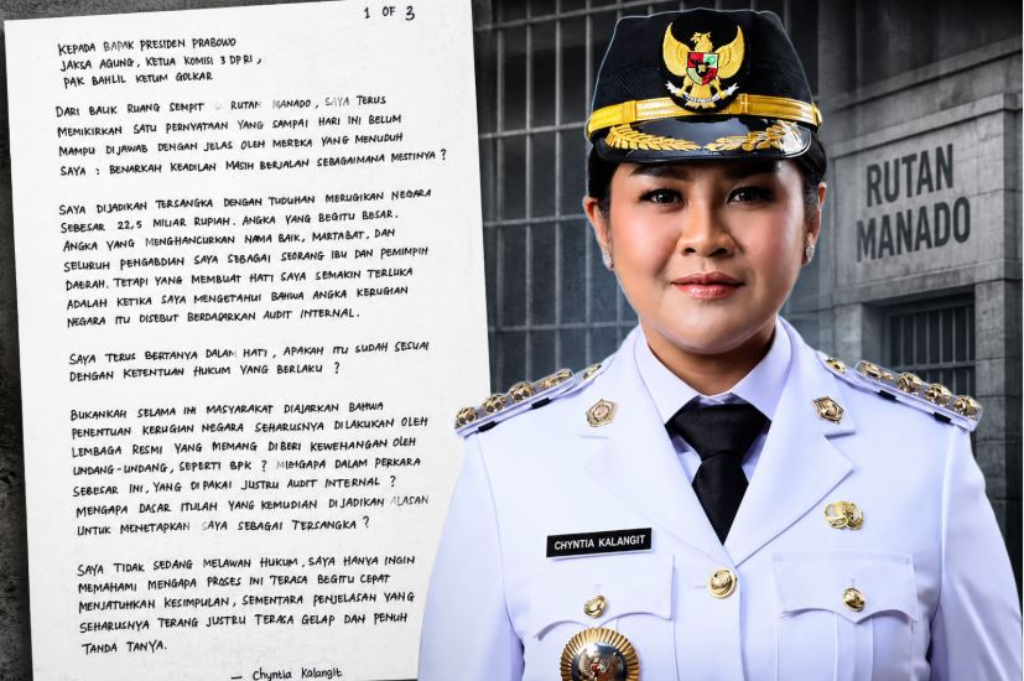 Viral Surat Terbuka Bupati Sitaro dari Balik Jeruji untuk Presiden Prabowo dan Bahlil