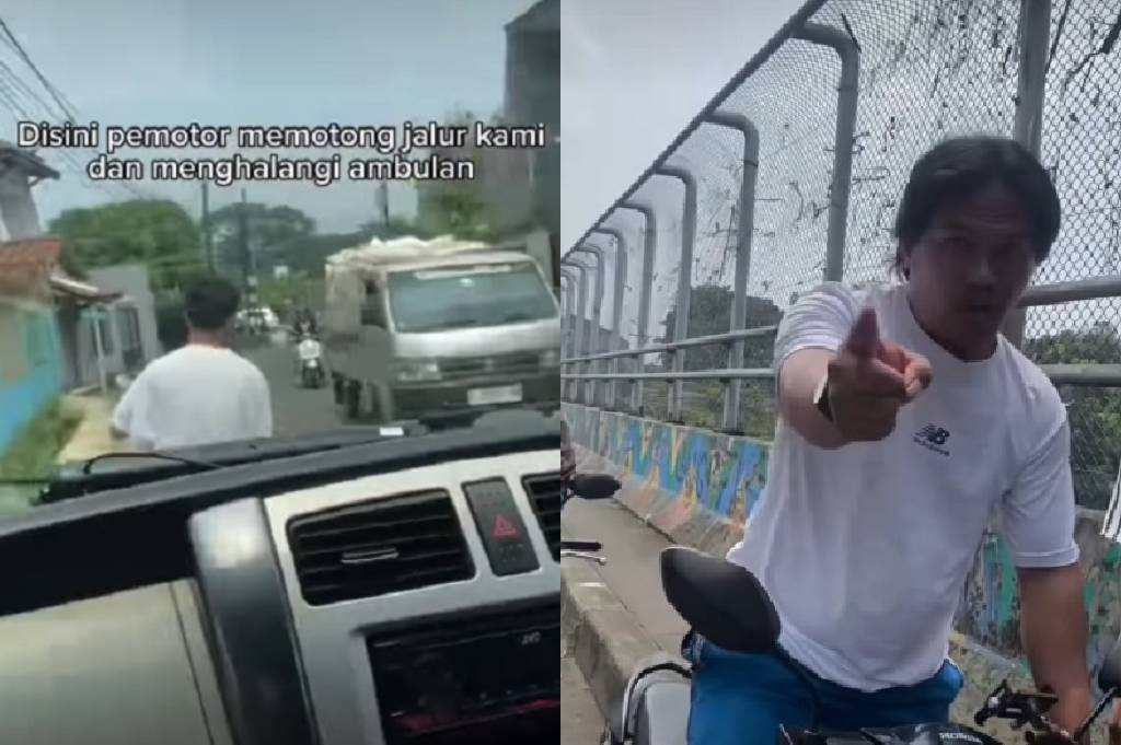 Viral Pemotor Halangi Ambulans yang Hendak Jemput Pasien di Depok, Pelaku Ditangkap