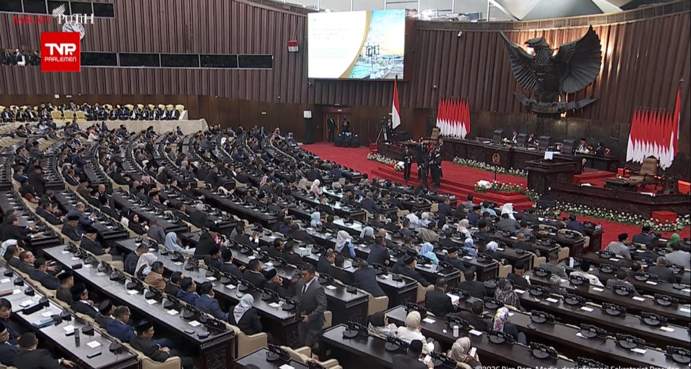 Nyaris Penuh! Rapat Paripurna DPR Dihadiri 451 Anggota saat Prabowo Pidato