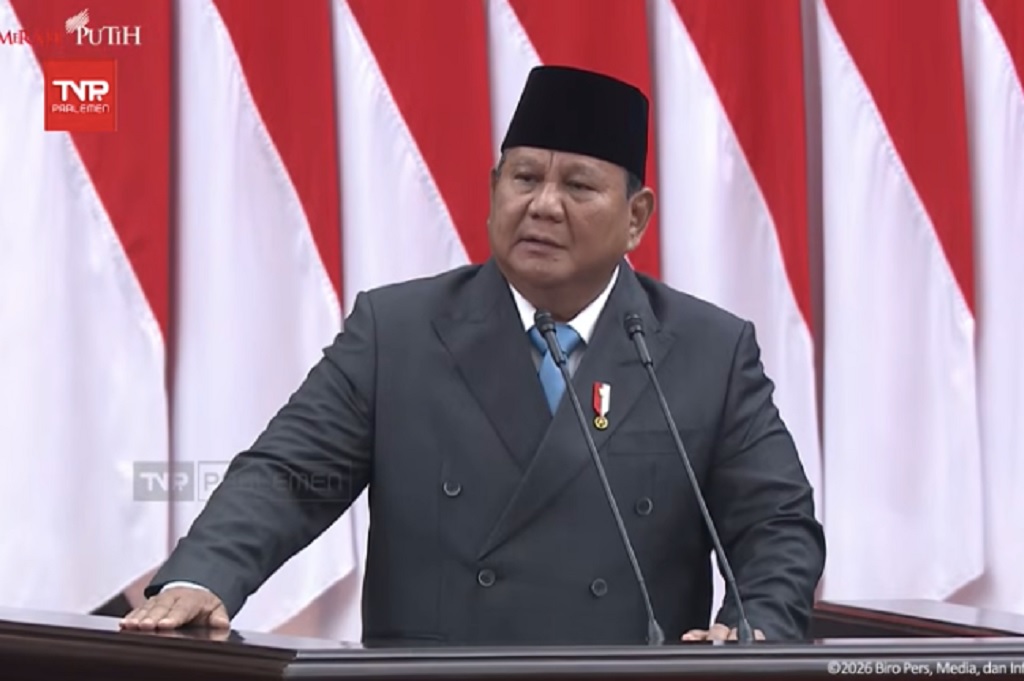 Prabowo Pidato di DPR: Bangsa Indonesia Pernah Ditempatkan di Bawah Anjing oleh Penjajah