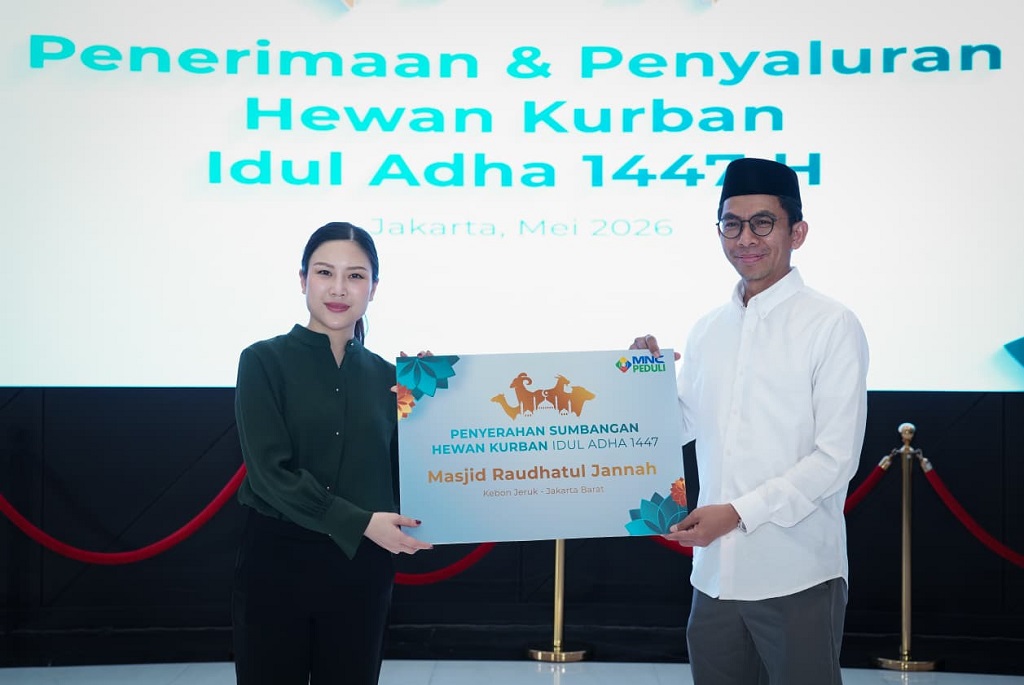 Sambut Iduladha, MNC Peduli Salurkan Hewan Kurban ke Masjid Raudhatul Jannah