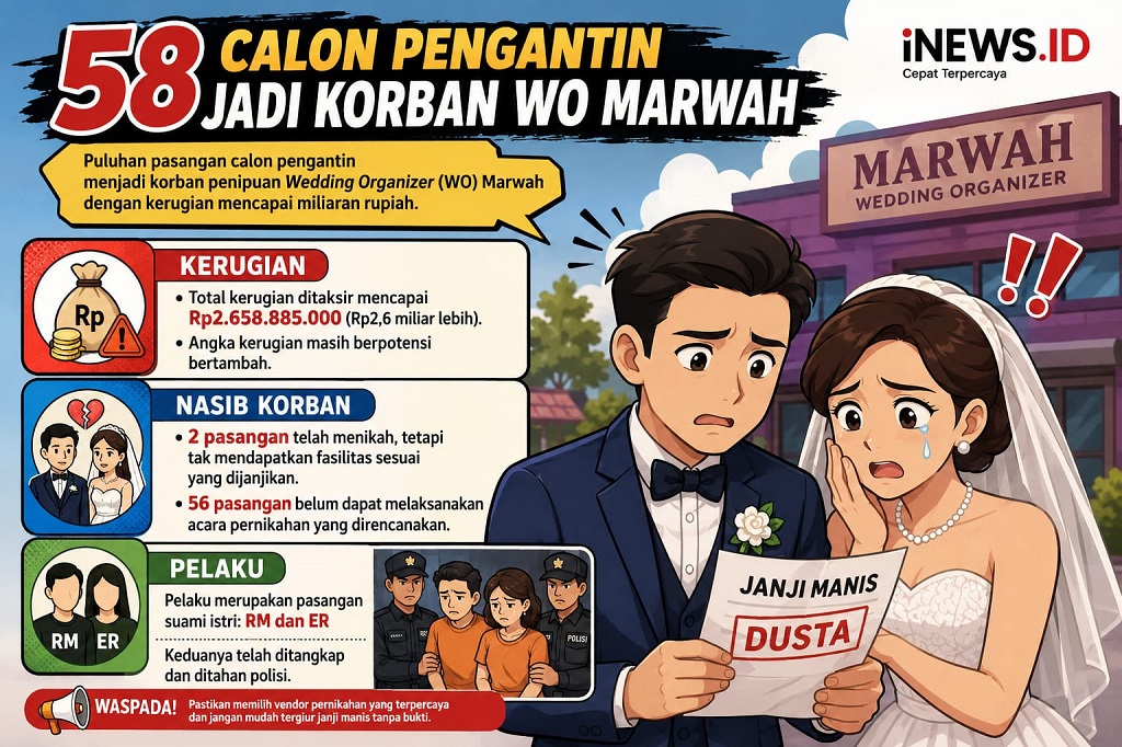 58 Calon Pengantin Jadi Korban Tipu WO Marwah di Jaktim, Kerugian Capai Rp2 Miliar Lebih