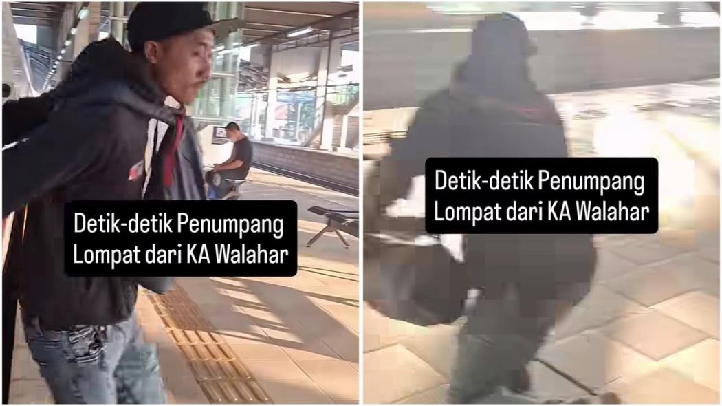 Detik-Detik Penumpang Nekat Lompat dari KA Walahar saat Masih Melaju, Berujung Petaka!