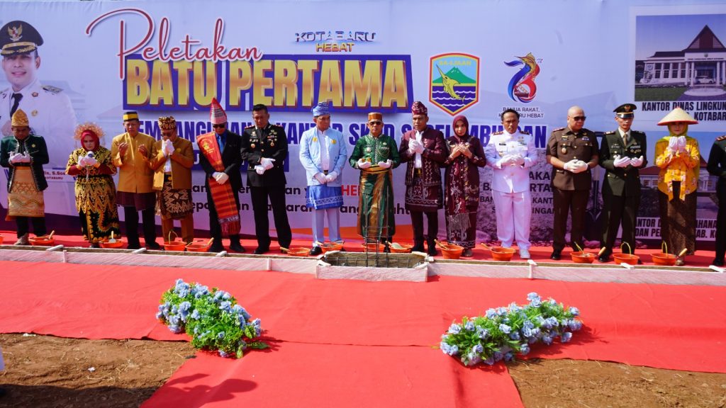 Bangun 4 Kantor SKPD di Sebelimbingan, Bupati Kotabaru Gelar Peletakan Batu Pertama