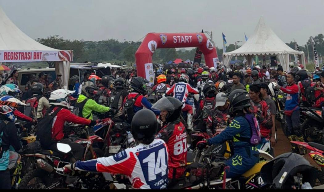 Ribuan Komunitas Motor Trail Kumpul di Bogor, Jajal Jalur Ekstrem