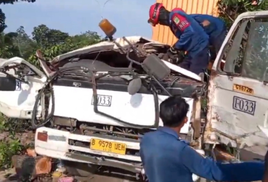 Pohon Tumbang Timpa Truk Kontainer di Karawang, Sopir dan Penumpang Tewas