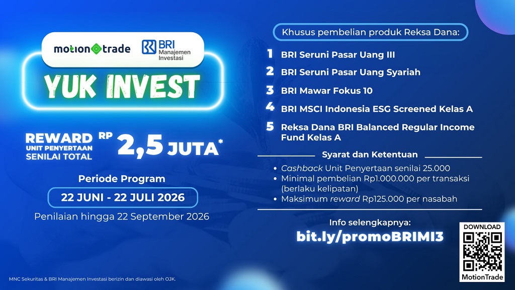 MNC Sekuritas dan BRI Manajemen Investasi Ajak Investor Raih Reward Reksa Dana Total Rp2,5 Juta