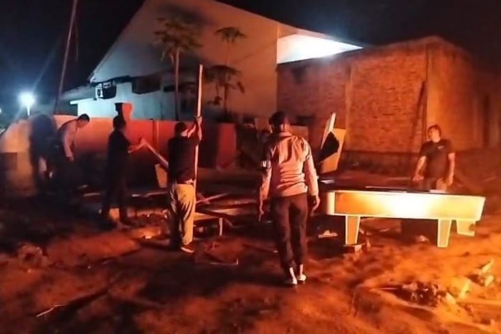Respons Cepat Polisi! Sarang Narkoba yang Diviralkan Emak-Emak di Labura Langsung Dibakar