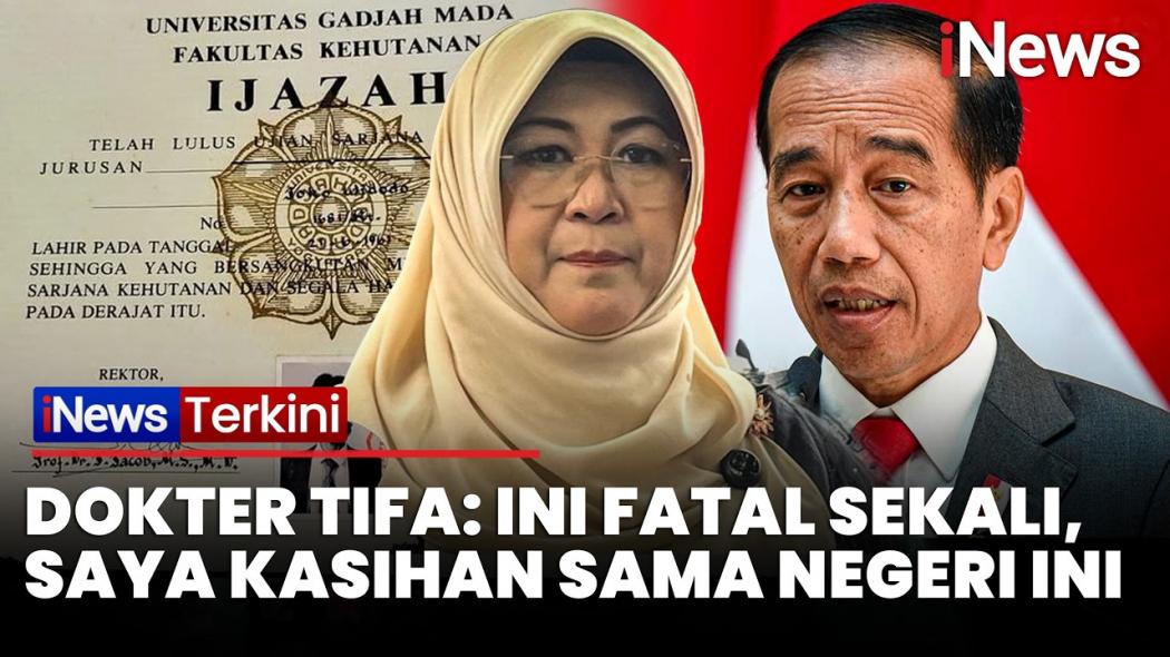 Dokter Tifa Sebut Jokowi Wajib Tunjukkan Ijazah Asli untuk Buktikan Kasus Fitnah