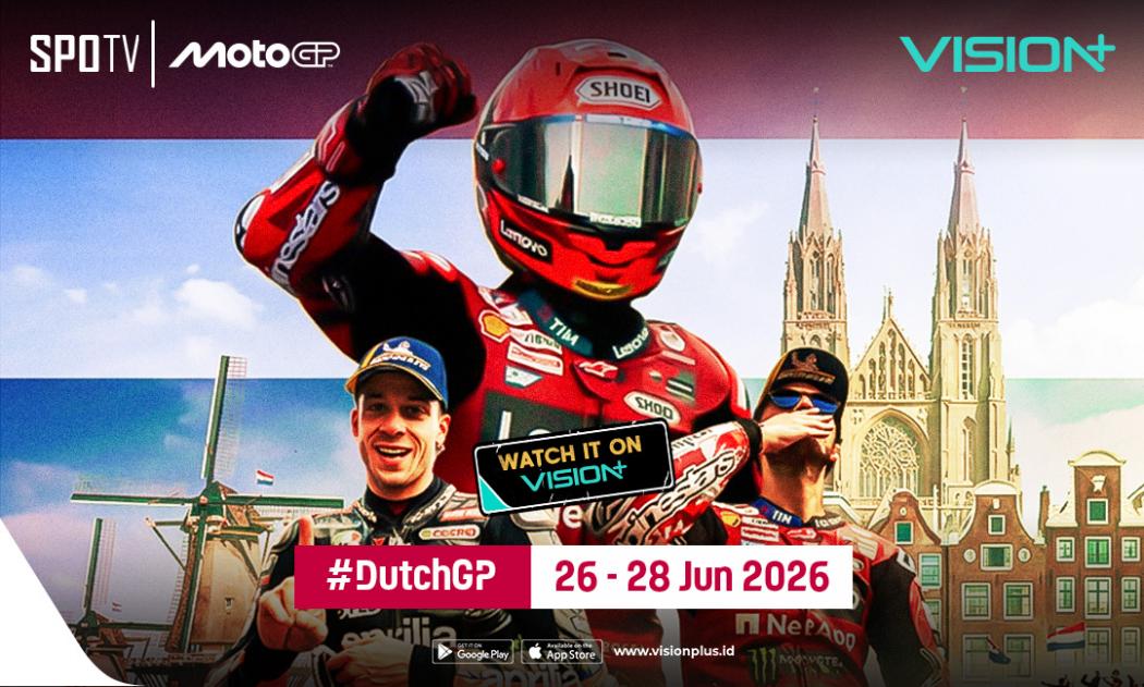 Jadwal Lengkap MotoGP Belanda 2026, Duel Panas Para Rider Bisa Disaksikan di VISION+