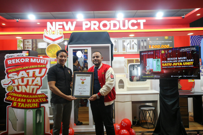 Importa Raih Rekor MURI Penjualan 1 Juta Lemari Pakaian Besi dalam Lima Tahun