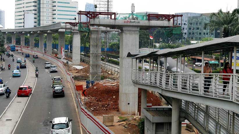Ada Pekerjaan LRT, Simpang Pancoran Ditutup Malam Hari