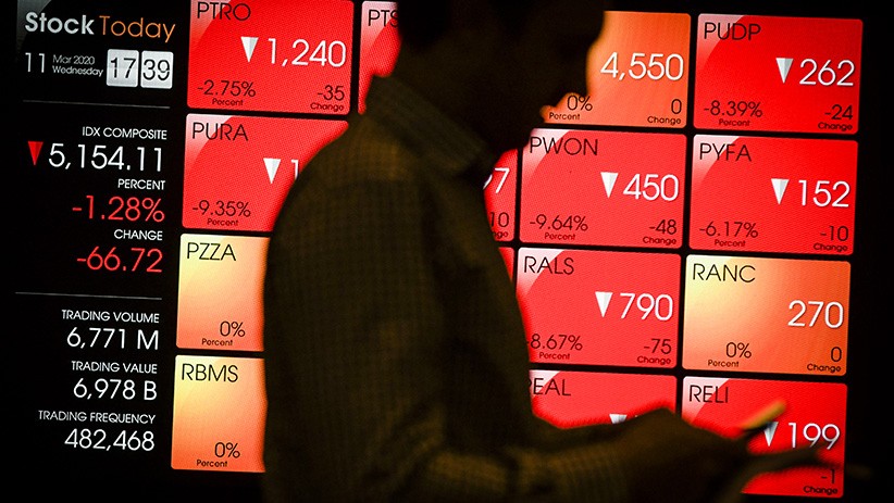 IHSG Betah di Zona Merah, Ditutup Turun 5,20 Persen ke 4.105