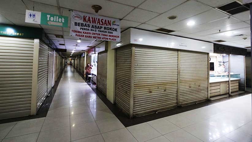 Bandung Terapkan PPKM Level 4, Pasar Baru Trade Center Masih Tutup