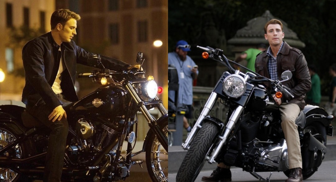 Gaya Macho Chris Evans Captain America Naik Harley Davidson Bikin