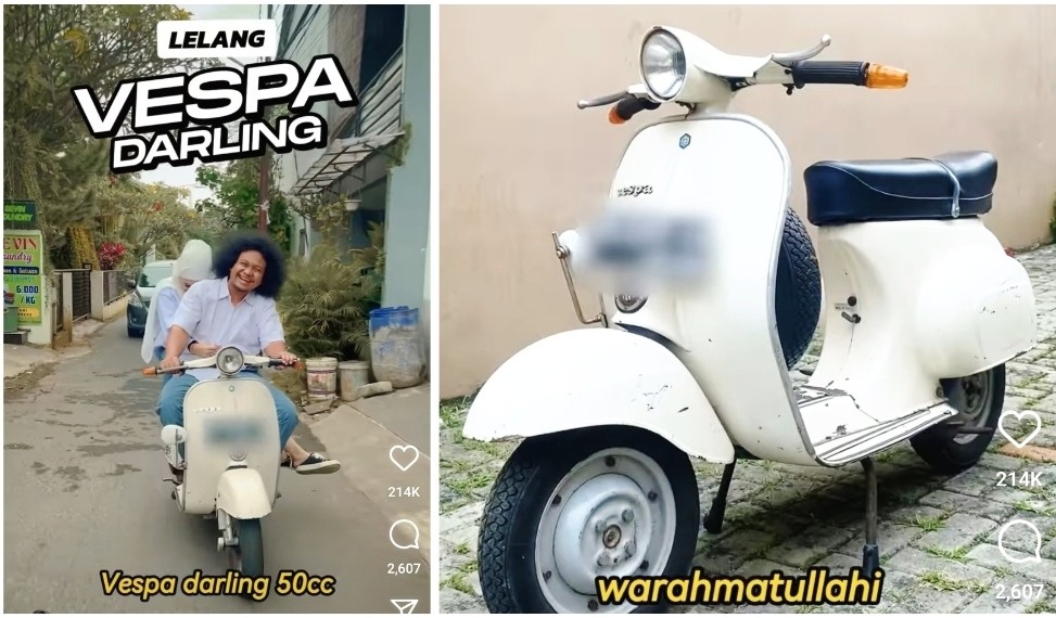 Istri Babe Cabita Lelang Vespa Peninggalan Suami, Akan Disumbangkan ke Masjid  dan Pesantren