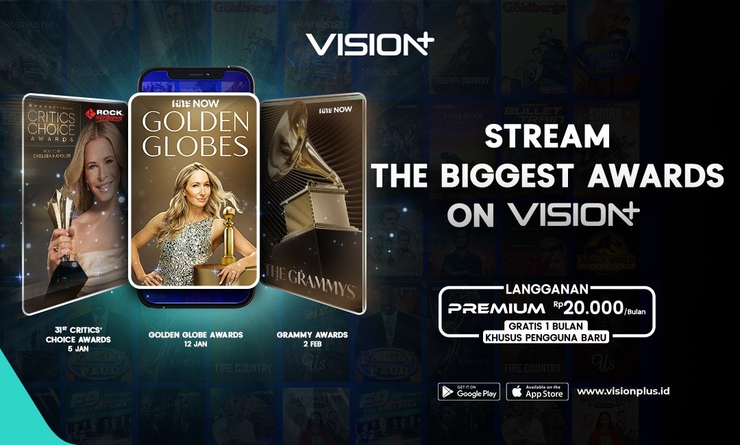 VISION+ Hadirkan Berbagai Tayangan Awards Dunia: Dari Critics Choice, Golden Globe hingga Grammy VISION+ Hadirkan Berbagai Tayangan Awards Dunia: Dari Critics Choice, Golden Globe hingga Grammy