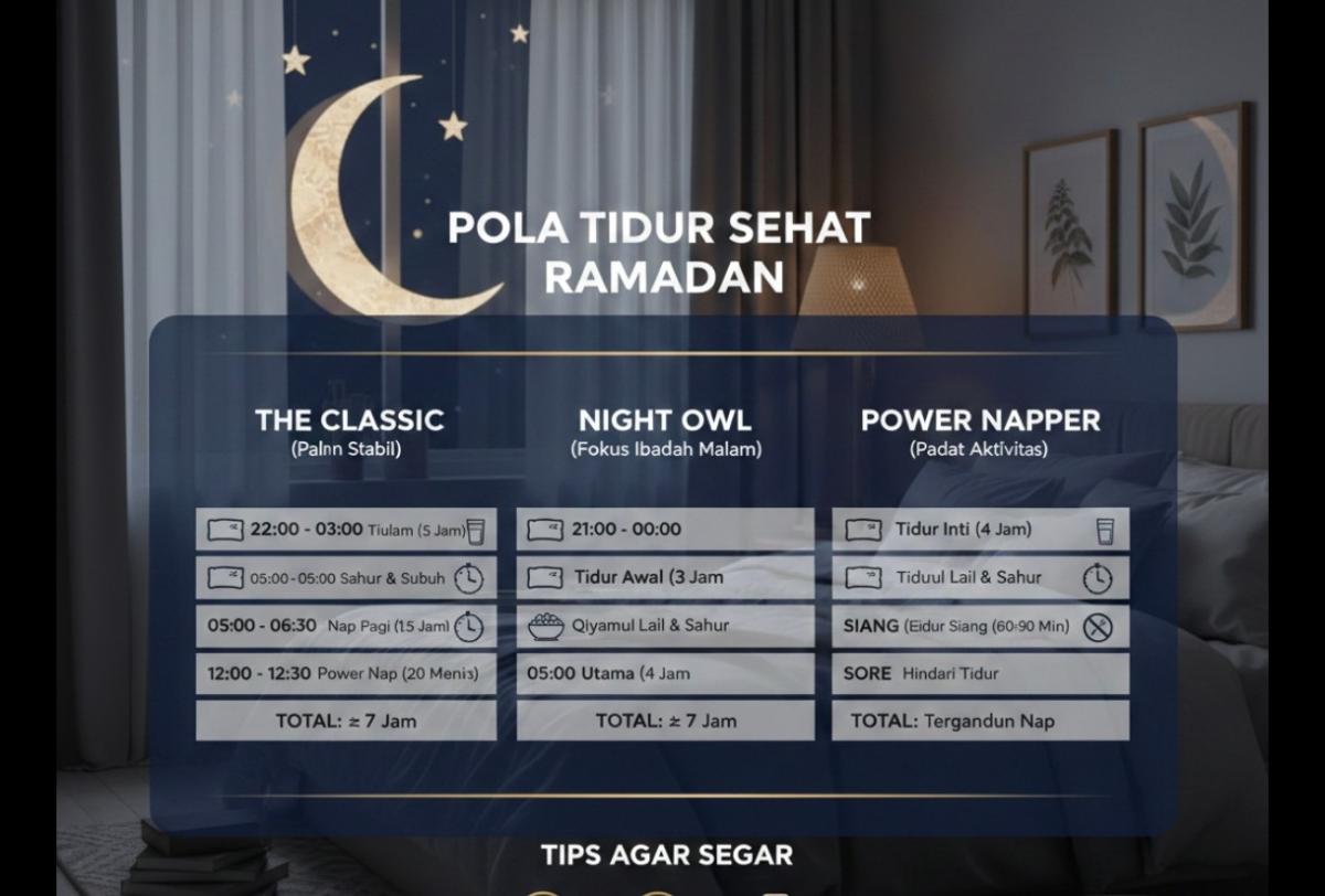 Pola Tidur Berubah, Berikut Tips Tetap Sehat dan Bugar selama Ramadan Pola Tidur Berubah, Berikut Tips Tetap Sehat dan Bugar selama Ramadan