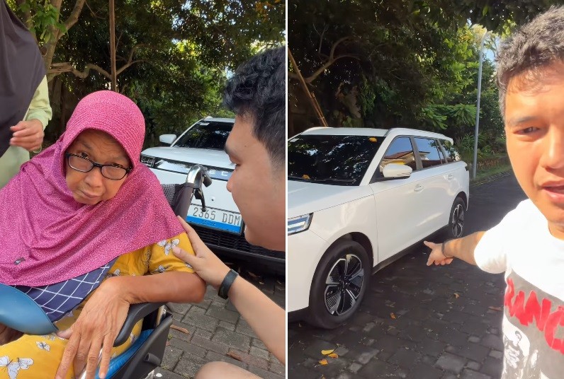 Cium Kaki Ibu, Viral Aldi Taher Beri Hadiah Mobil Listrik untuk Adik Perempuan Cium Kaki Ibu, Viral Aldi Taher Beri Hadiah Mobil Listrik untuk Adik Perempuan