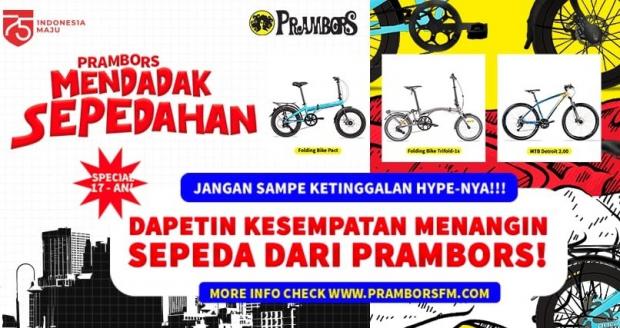 Rayakan 75 Tahun Indonesia Prambors Bagi Bagi Sepeda Setiap Hari Di Minggu Kemerdekaan